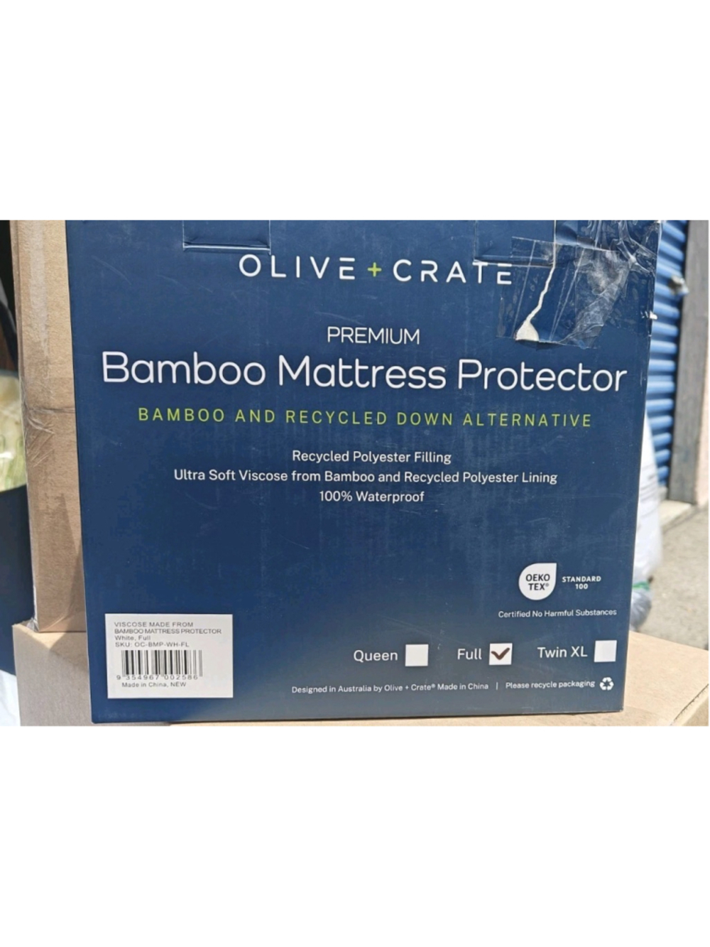 Olive Crate 2 Waterproof & Cooling Bamboo Mattress Cover FULL